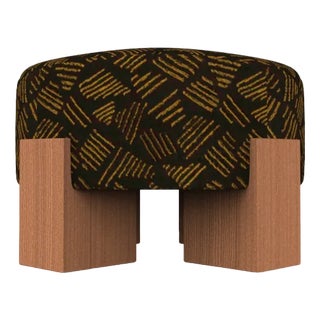 Collector Cassette Pouf in Charcoal Kuba by Alter Ego Studio For Sale