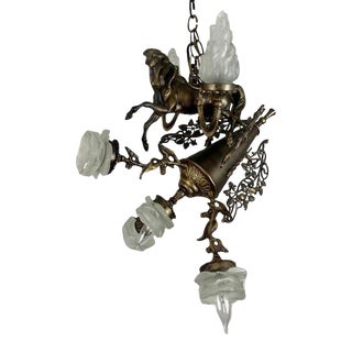 1900 - 1909 Brass French Chandelier, From Lebanon For Sale