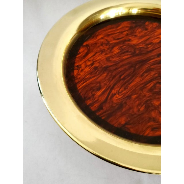Tray Lucite Tortoise Shell & Brass For Sale In Miami - Image 6 of 11