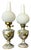 Portuguese Porcelain Hand Painted Table Lamps by Alcobaça Porcelain Factory, Set of 2 For Sale