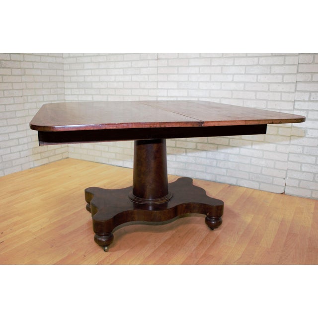 Antique Wood Folding Table on Casters Chairish