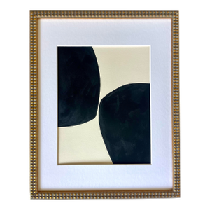 2025 "Curate" Abstract Minimalist Painting on Paper by Artist r.k. Red