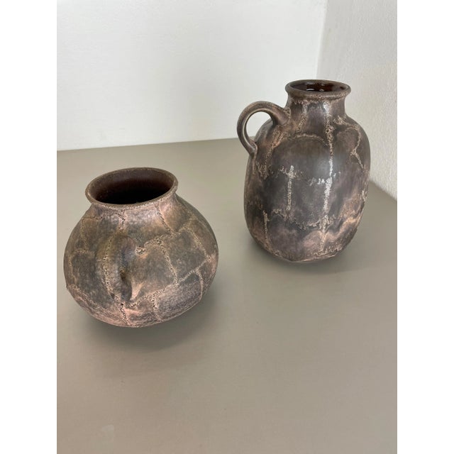 Abstract German Fat Lava Pottery Vases from Ruscha, 1960s, Set of 2 For Sale - Image 15 of 18