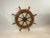 1940s Ships Wheel with Brass Hub and Inlay For Sale - Image 5 of 11