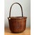 Vintage Woven Rattan Nantucket Basket With Handle For Sale - Image 10 of 12