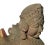 Mid 19th Century Indian Hand-Carved 19th Century Stone Sphinx Sculpture with Tiara and Earrings For Sale - Image 5 of 13