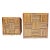 Set of Vintage Chinoiserie Split-Bamboo Woven Trunks/Chests With Brass Dragon/Phoenix Latches For Sale - Image 10 of 11