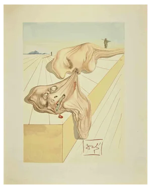 Salvador Dali, Gianni Schicchi's Bite, Woodcut Print, 1963
