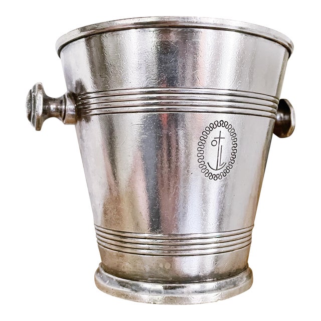 1930s Vintage Silver Plated Ice Bucket From P&o Line Ocean Liner For Sale