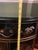 VIntage Petite 19" Hand-Painted Gilt Chinoiserie "Shan Shui" Demilune Cabinet For Sale - Image 11 of 13