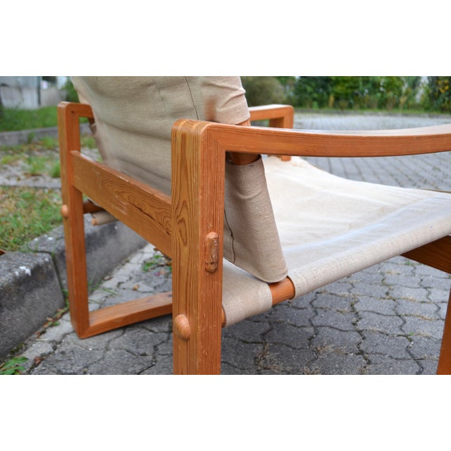 Scandinavian Pine Safari Chair by Børge Jensen for Bernstorffsminde Møbelfabrik, 1960s For Sale - Image 8 of 18