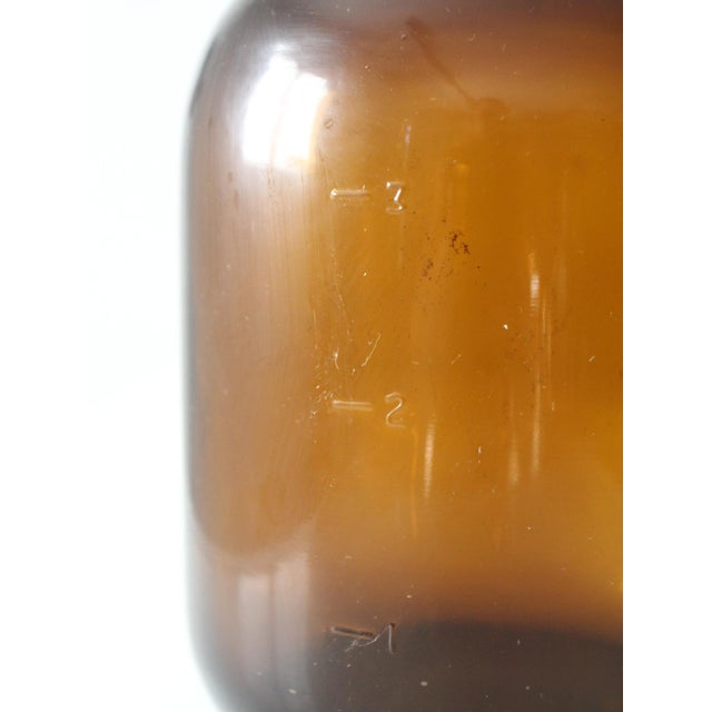 Vintage Mid-Century One-Gallon Amber Glass Jug For Sale - Image 9 of 16