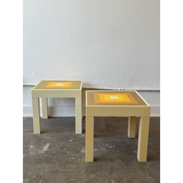 Syroco Vintage Pair of Parsons Style Side Tables For Sale - Image 4 of 13