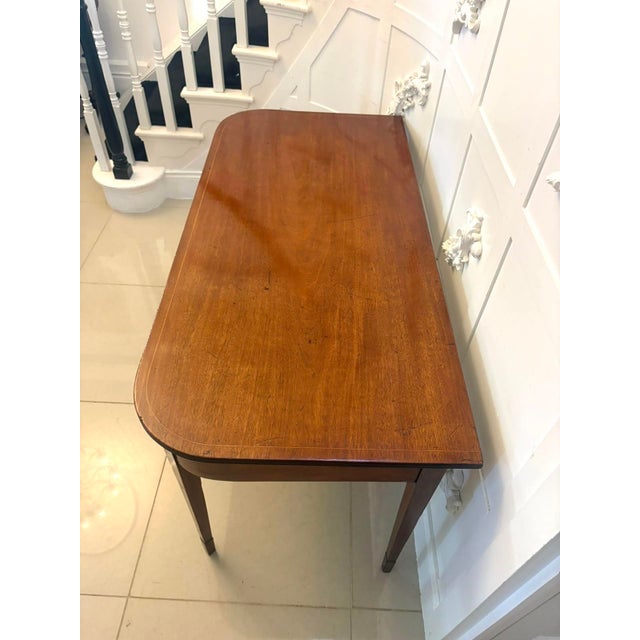 Antique Georgian Mahogany Inlaid Console Tables, 1800, Set of 2 For Sale - Image 10 of 18