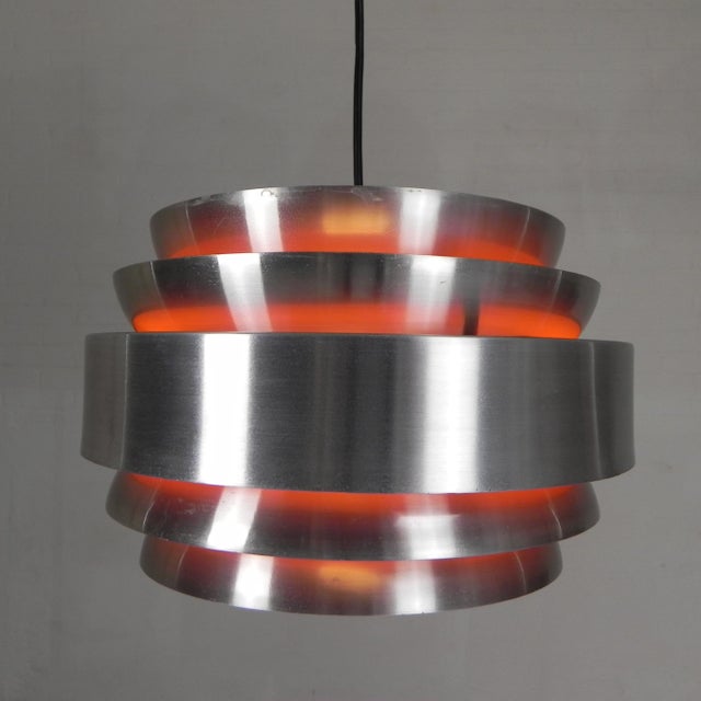 Mid-Century Modern Vintage Aluminum Pendant Lamp from Lakro Amstelveen, 1960s For Sale - Image 3 of 16