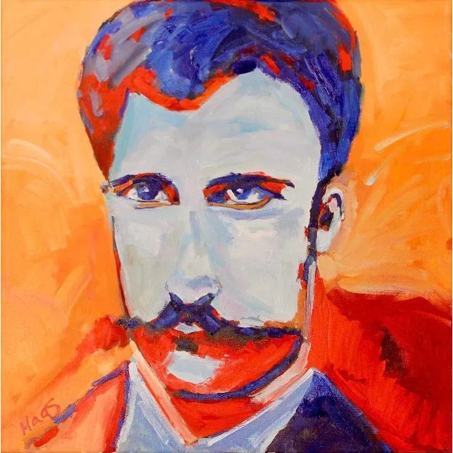 Modern Pop Art Portrait Oil Painting Original For Sale