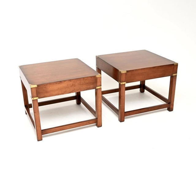 1950s Military Campaign Side Tables, 1950s, Set of 2 For Sale - Image 5 of 10