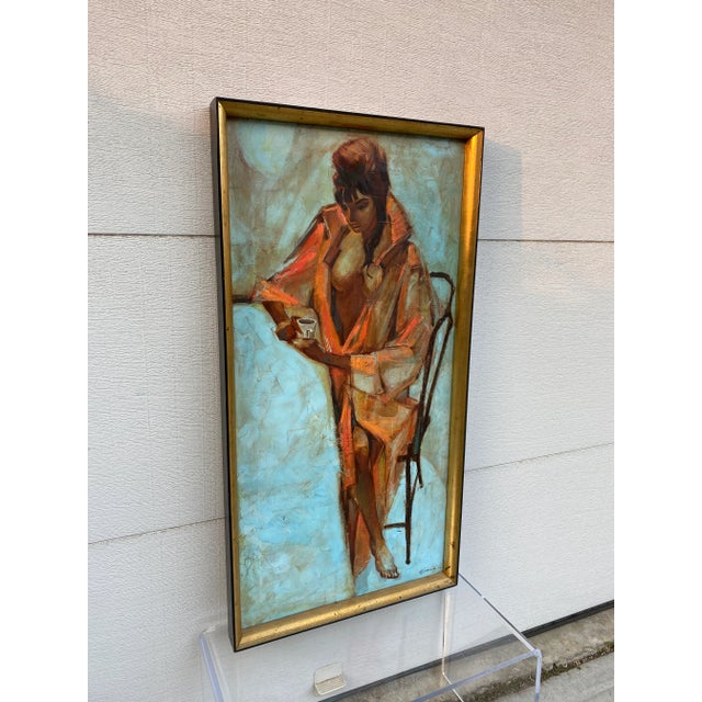 Framed Oil on Canvas of Woman by George Michaud For Sale - Image 10 of 13
