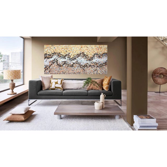 Textile Caramel-Chocolate Mood.Modern Original Painting. Iryna Kastsova For Sale - Image 7 of 10