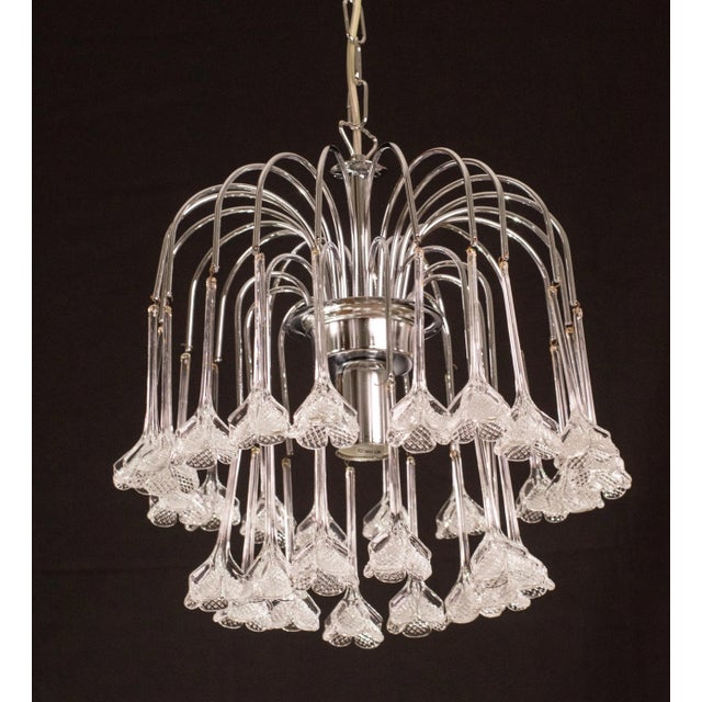 White Set of 2 Vintage White Murano Chandelier, 1980s For Sale - Image 8 of 12