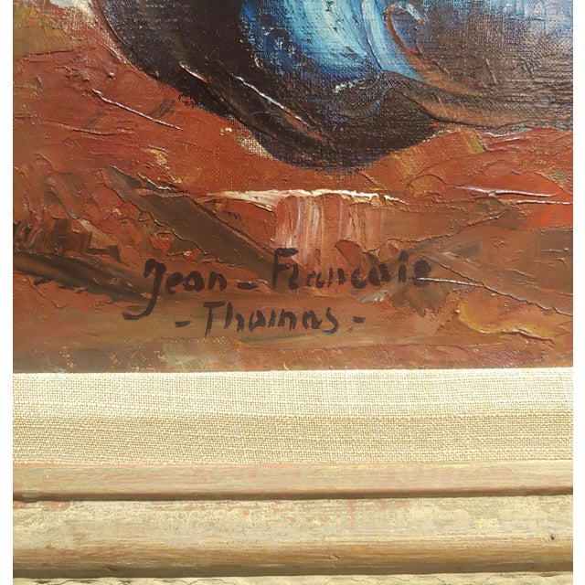 Textile Jean François -Drinking Wine and Singing Outdoor -1930s Oil Painting For Sale - Image 7 of 10