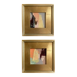 "Carrot and Ginger" Pair of 2026 Mixed Media Paintings by Jessalin Beutler For Sale