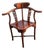1960s Hand-Carved Rosewood Horseshoe Corner Chair For Sale