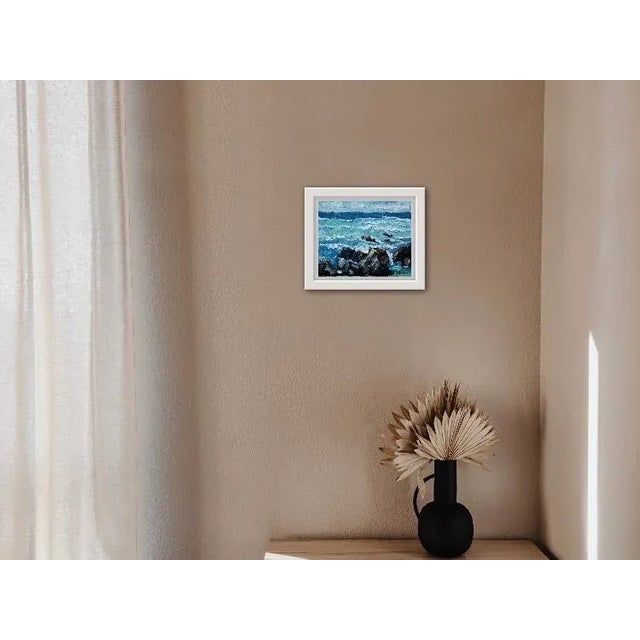 Contemporary Contemporary Seascape, Modern Coastal Oil Painting For Sale - Image 3 of 6