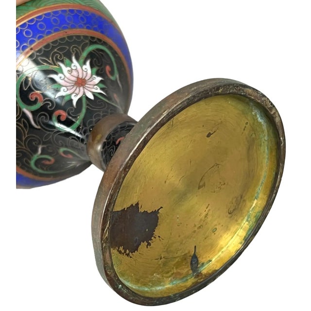 Black Late 20th Century Chinese Footed Vessel With Lid For Sale - Image 8 of 10