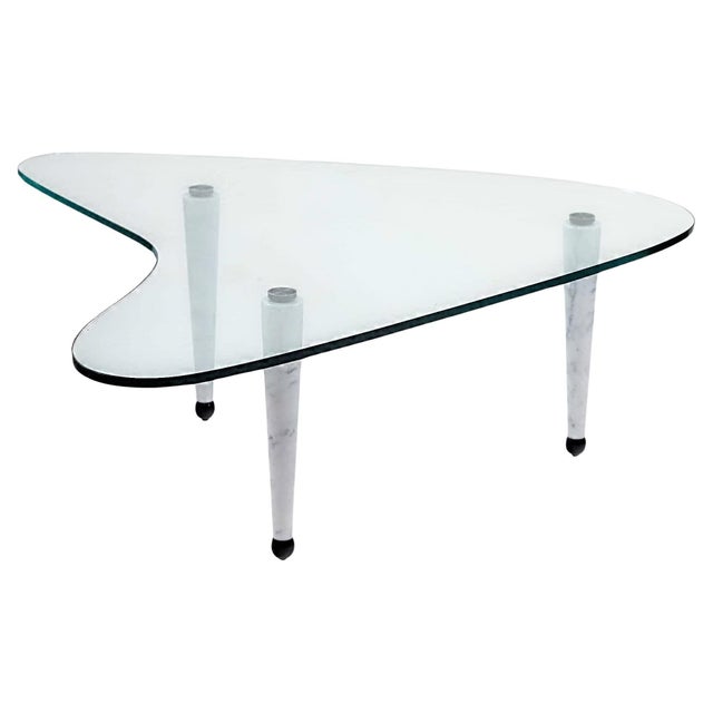 Modernist Coffee Table With Marble Legs, Italy 20th century For Sale - Image 15 of 18