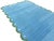 Sky Blue Handmade Cotton Scalloped Reversible Rug, Sky Blue and Forest Green Dhurrie-12'x15' For Sale - Image 8 of 10