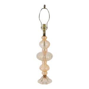 Vintage Ribbed Aventurine Murano Table Lamp