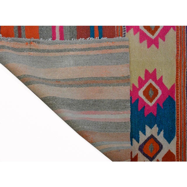 Burnt Orange Late 20th Century Mexican Kilim Rug For Sale - Image 8 of 10