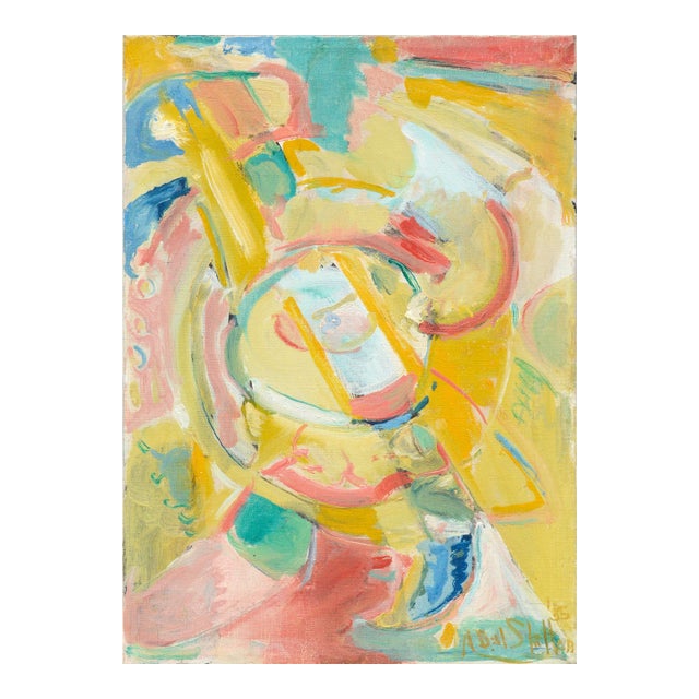 Allie William "Bill" Skelton Abstract Expressionist Composition 1985 For Sale