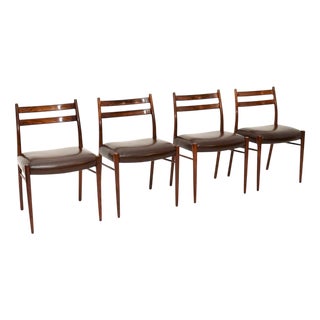 Danish Dining Chairs attributed to Arne Wahl Iversen, 1960s, Set of 4 For Sale