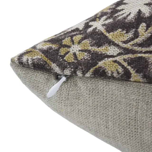 Art Deco FabDivine Handmade Block Printed Cushion Case 26x26 Inch Thick Linen-Mahalaxmi For Sale - Image 3 of 4