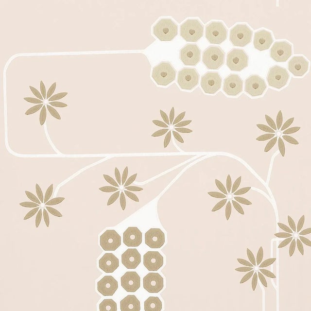 Schumacher x Neisha Crosland Hollywood Grape Wallpaper in Plaster For Sale
