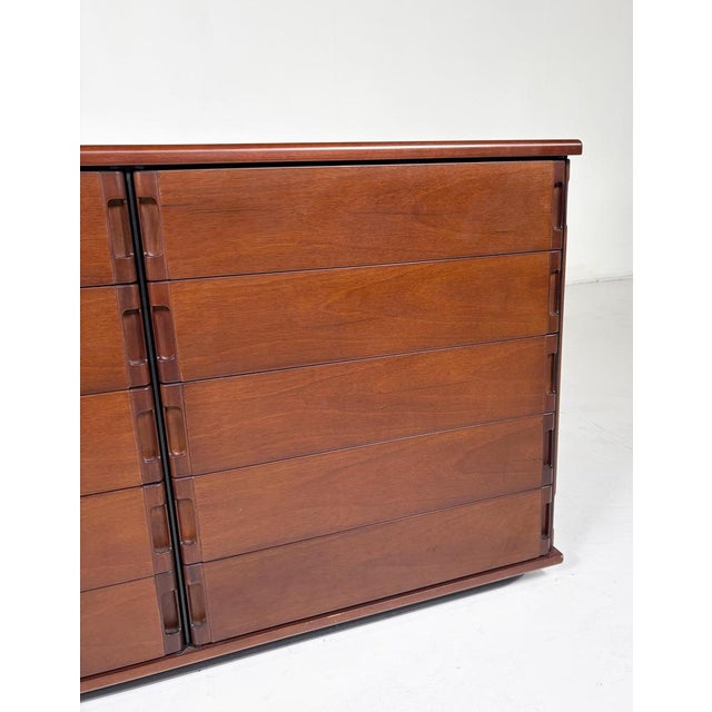 Mid-Century Chest of Drawers by Gianfranco Frattini, Wood, Italy, 1970s This piece is attributed to the mentioned...