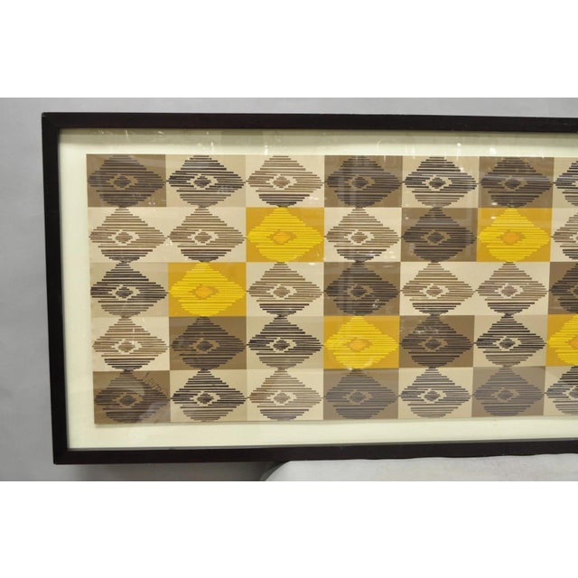 Modern Contemporary Modern Melissa Wood Ikat Abstract Large 80" Glicees Print Wall Art For Sale - Image 3 of 18