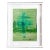 "Static 402" Contemporary Abstract Green Mixed-Media Painting, Framed For Sale