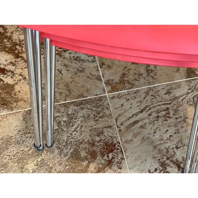 Red Signed Set 8 Italian Maui Kartell Red Dining Chairs Designed Bu Vico Magistretti For Sale - Image 8 of 11