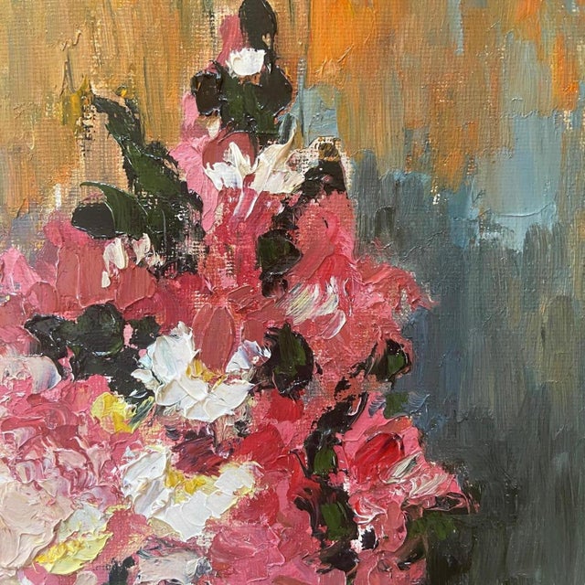 1970s R. Bouvier, Les Fleurs, 1970s, Oil Painting on Canvas For Sale - Image 5 of 10