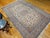 Persian Vintage Persian Isfahan Rug, Hand-Knotted Wool & Silk, Floral Pattern, Ivory & Caramel,7x10 For Sale - Image 3 of 15