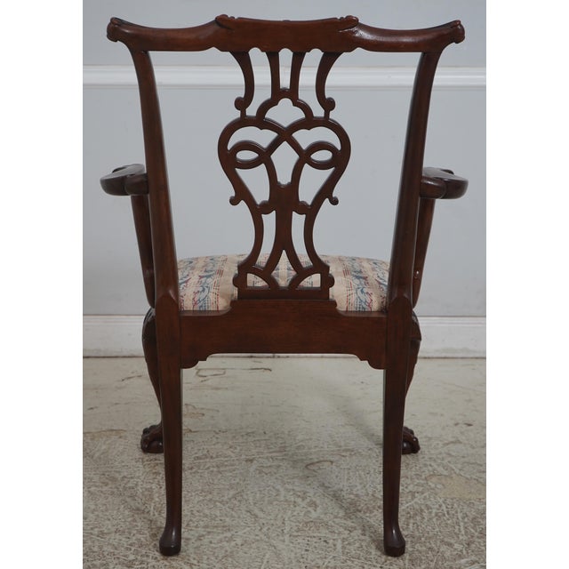Baker Furniture Company Pair Baker Ball & Claw Rococo Mahogany Armchairs For Sale - Image 4 of 18