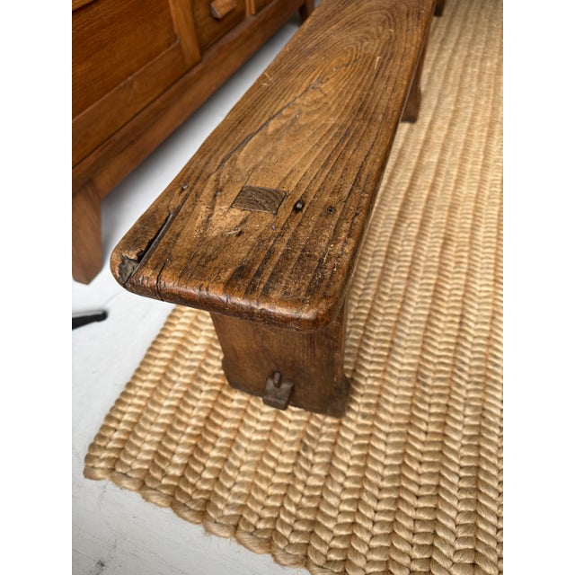 Early 20th Century Rustic Wooden Bench, France For Sale In New York - Image 6 of 13