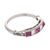 Vintage Ruby Diamond Platinum Five Stone Ring, Size 6.25 For Sale - Image 4 of 6