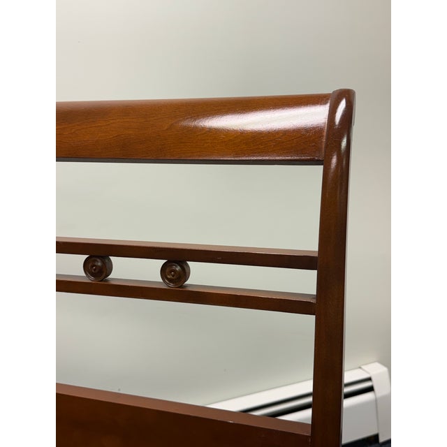 Vintage Neoclassical Cherry Twin Beds - A Pair For Sale - Image 9 of 11