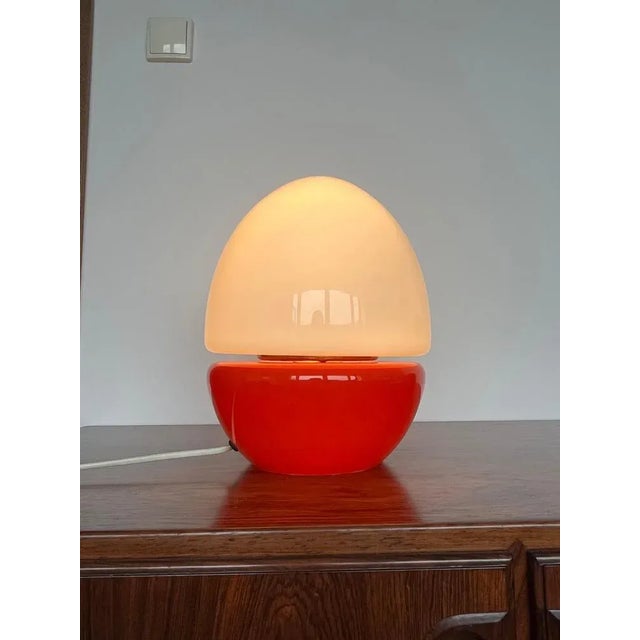 Space Age Czechoslovakian Table Lamps in Glass, 1960, Set of 2 For Sale - Image 4 of 7