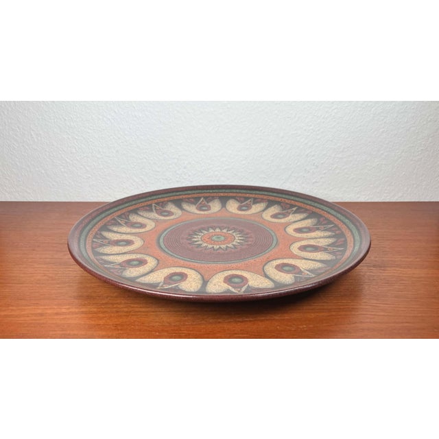 Vintage German Large Ceramic Wall Plate from KMK Keramik Manufaktur Kupfermühle, 1970s For Sale - Image 3 of 15