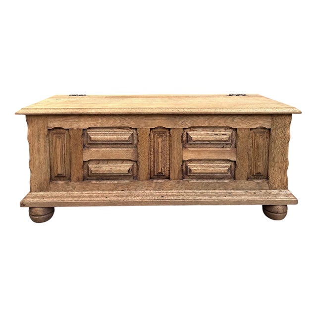 Oak Chest Bench, 1920s-1940s For Sale